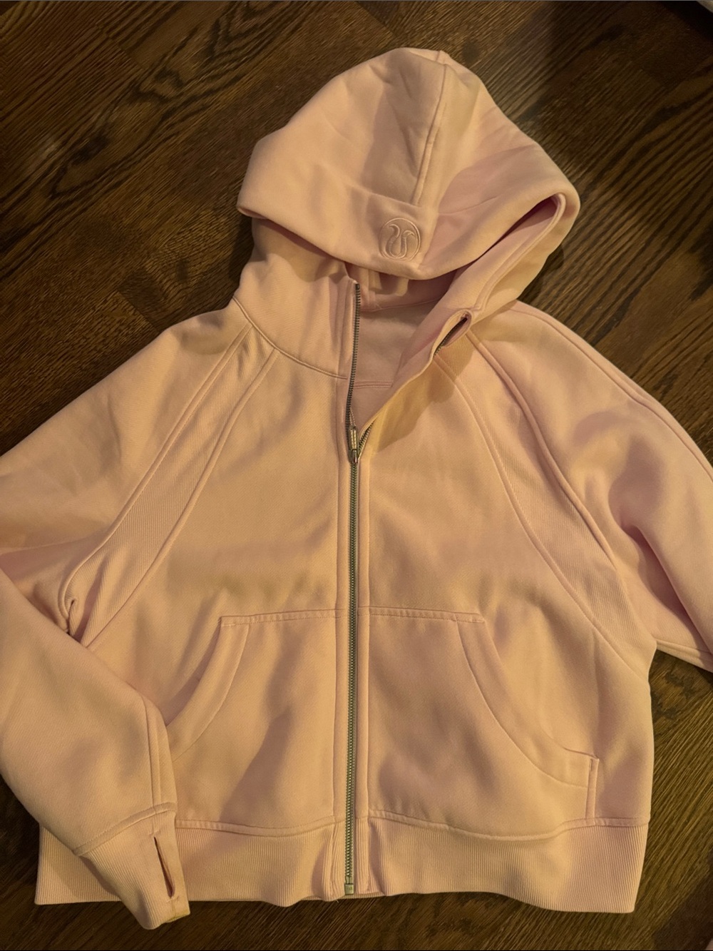 Lululemon Women’s Lightweight Zip Hoodie - Pink size S/M roomy